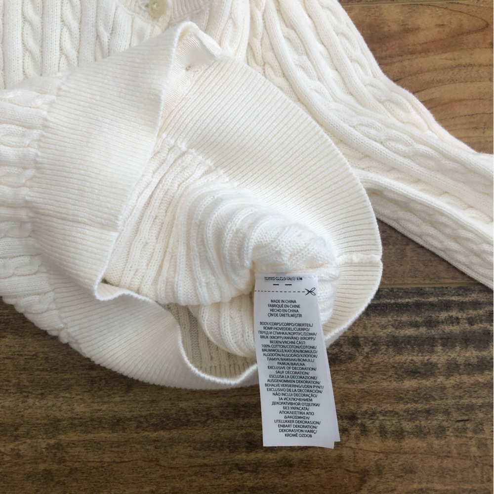 Ralph Lauren Mini-Cable Cotton Cardigan 12M - Picture 6 of 10